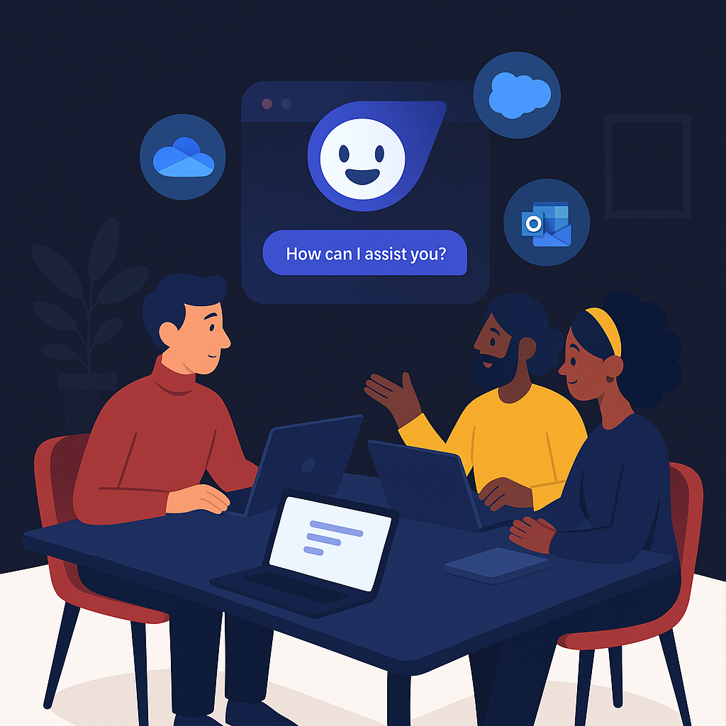 Team using AI assistant